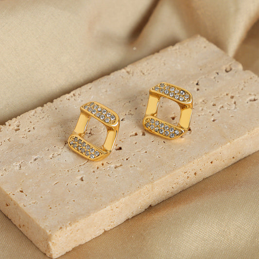 Kova Earrings – Stainless Steel & Gold Finish