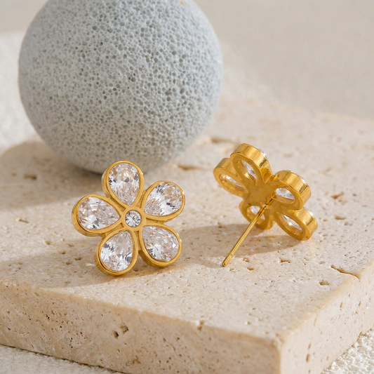 Elide Earrings – Stainless Steel & Gold Finish